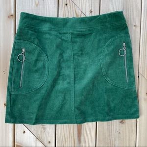 Green Corduroy Skirt